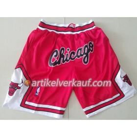 NBA Chicago Bulls Herren Pocket Shorts Rot Swingman